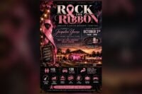 Rock the Ribbon breast cancer benefit concert flyer, Echo Fields, Westtown NY, October 3