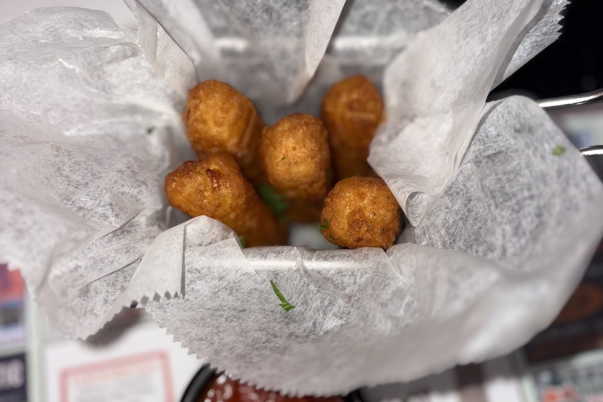 Fried appetizers with marinara at AG Pizza and Restaurant on Mill Street in Branchville, NJ