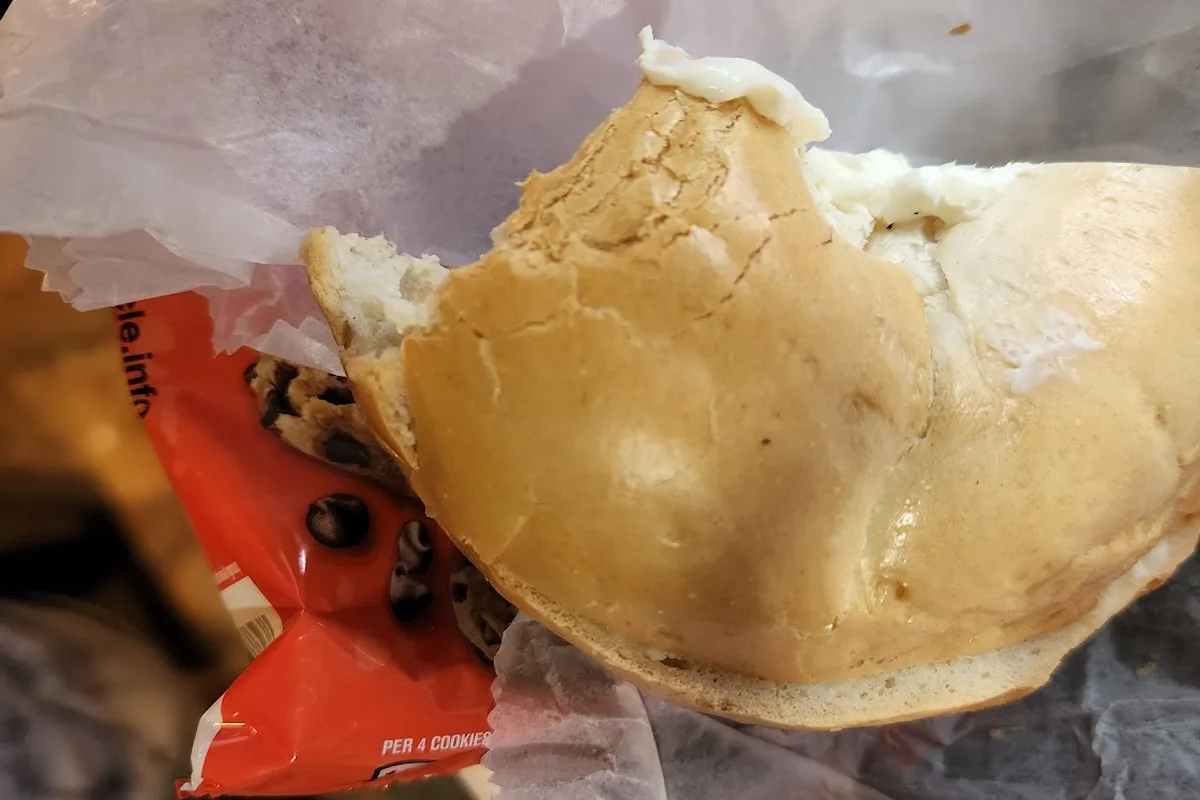 Bagel sandwich from Augie's Brooklyn Bagels and Deli in Sparta, NJ