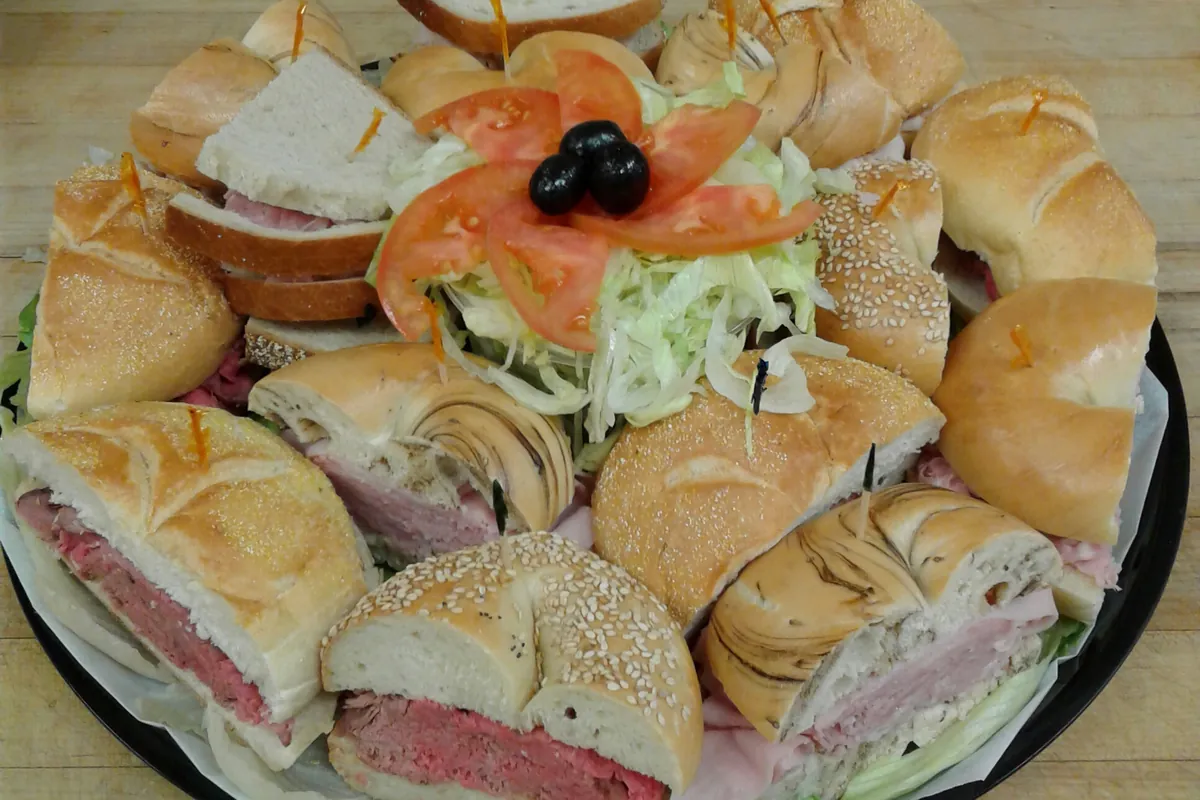 Bagel sandwich platter from The Bagel Tree North in Wantage, NJ