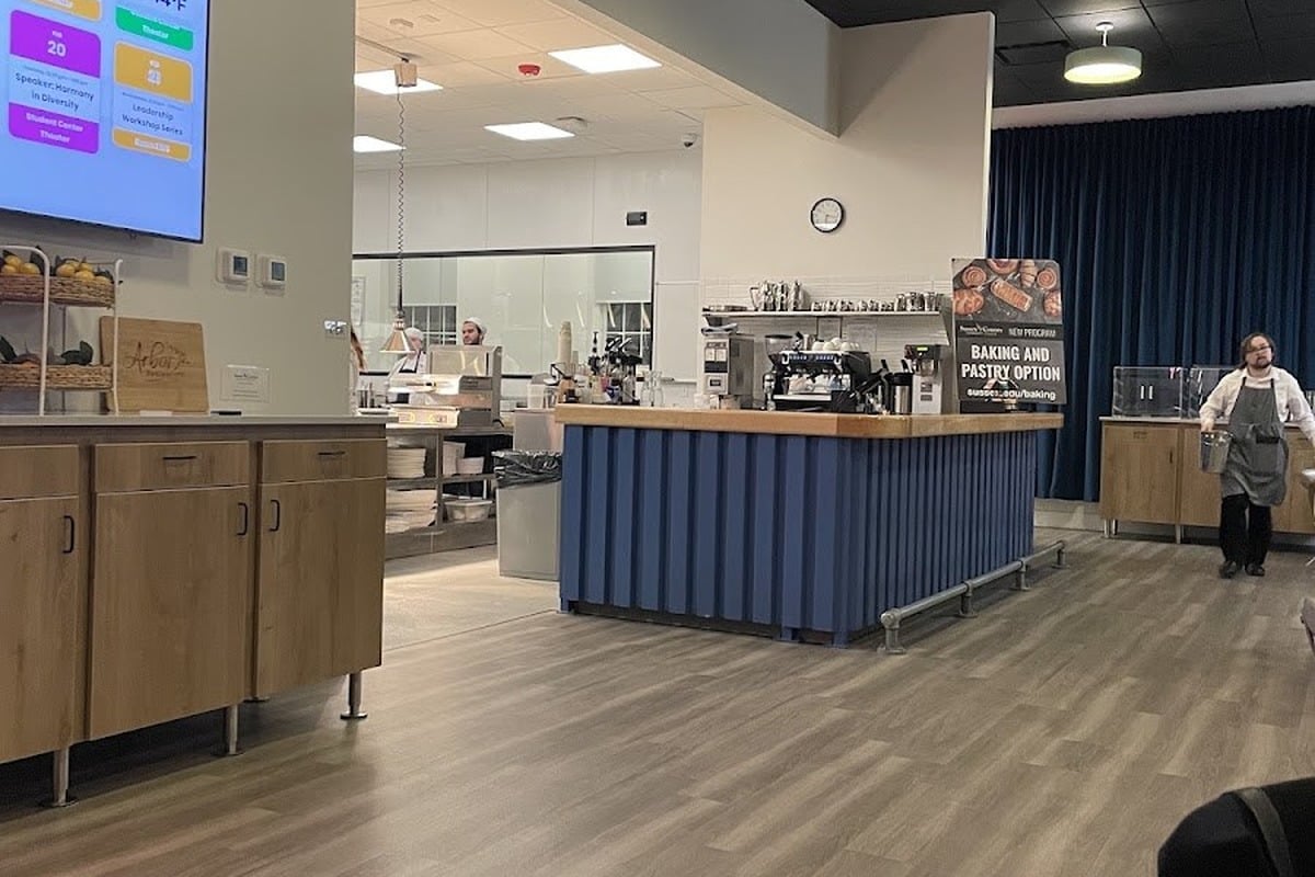 Service counter inside Arbor Restaurant Culinary Institute in Newton, NJ