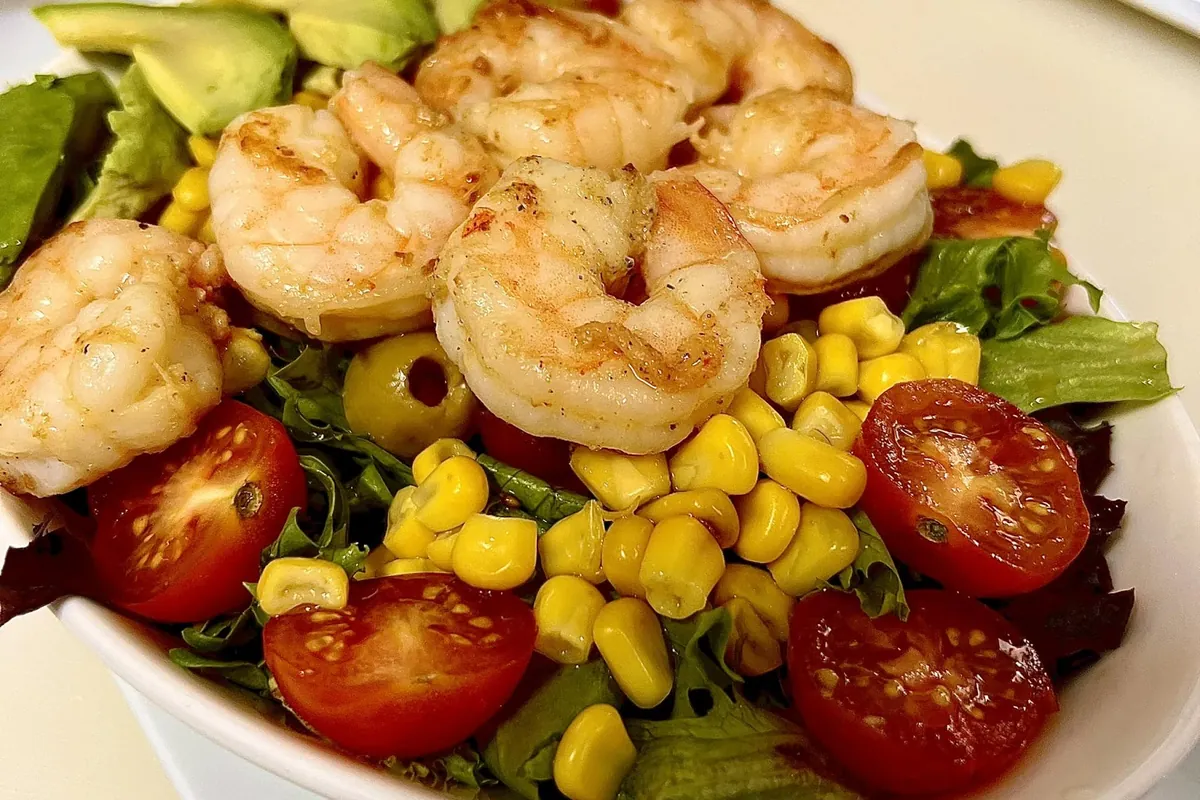 Shrimp, avocado and corn salad at Bone Yard Cantina in White Deer Plaza, Sparta, NJ