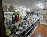 Interior aisle of antiques and gifts at Byram Trading Post in Byram NJ