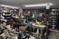 Antiques, vintage furniture and decor inside Byram Trading Post on Route 206 in Byram, NJ