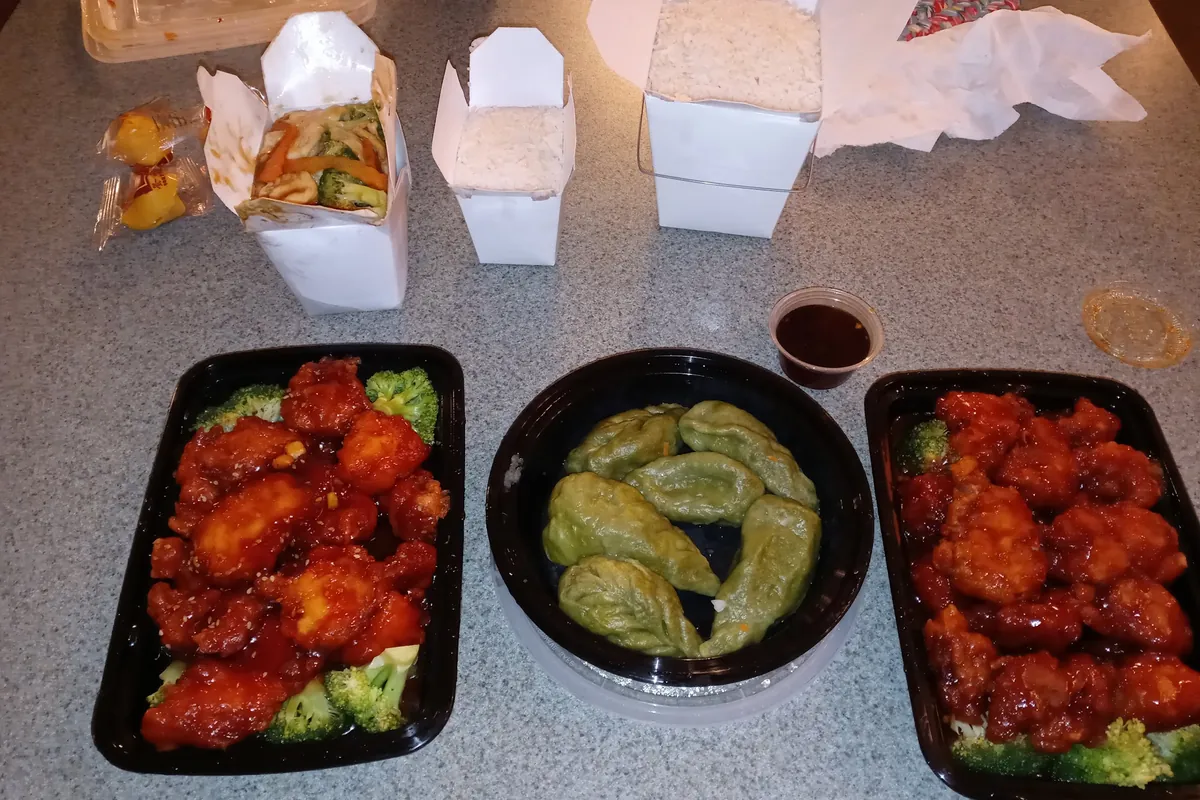 Chinese takeout dishes from Eastern Garden on Route 23 in Wantage, NJ