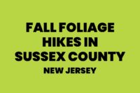 Fall Foliage Hikes in Sussex County, New Jersey title cover in bold black text on green