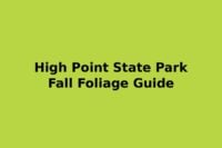 High Point State Park fall foliage guide title card for Sussex County NJ