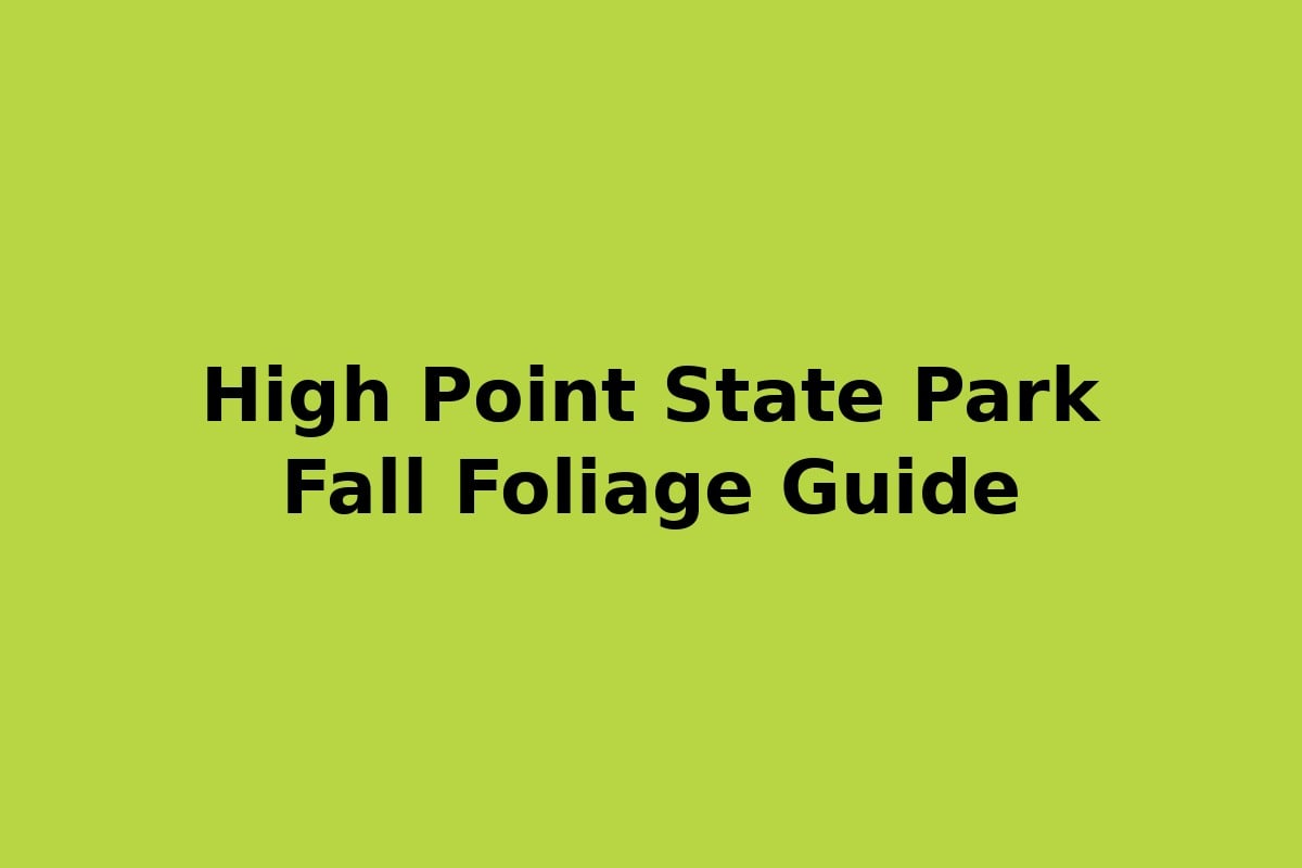 High Point State Park fall foliage guide title card for Sussex County NJ