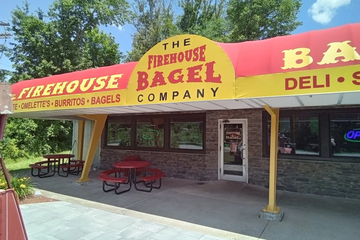 Firehouse Bagel Company storefront on Route 206 in Branchville, NJ