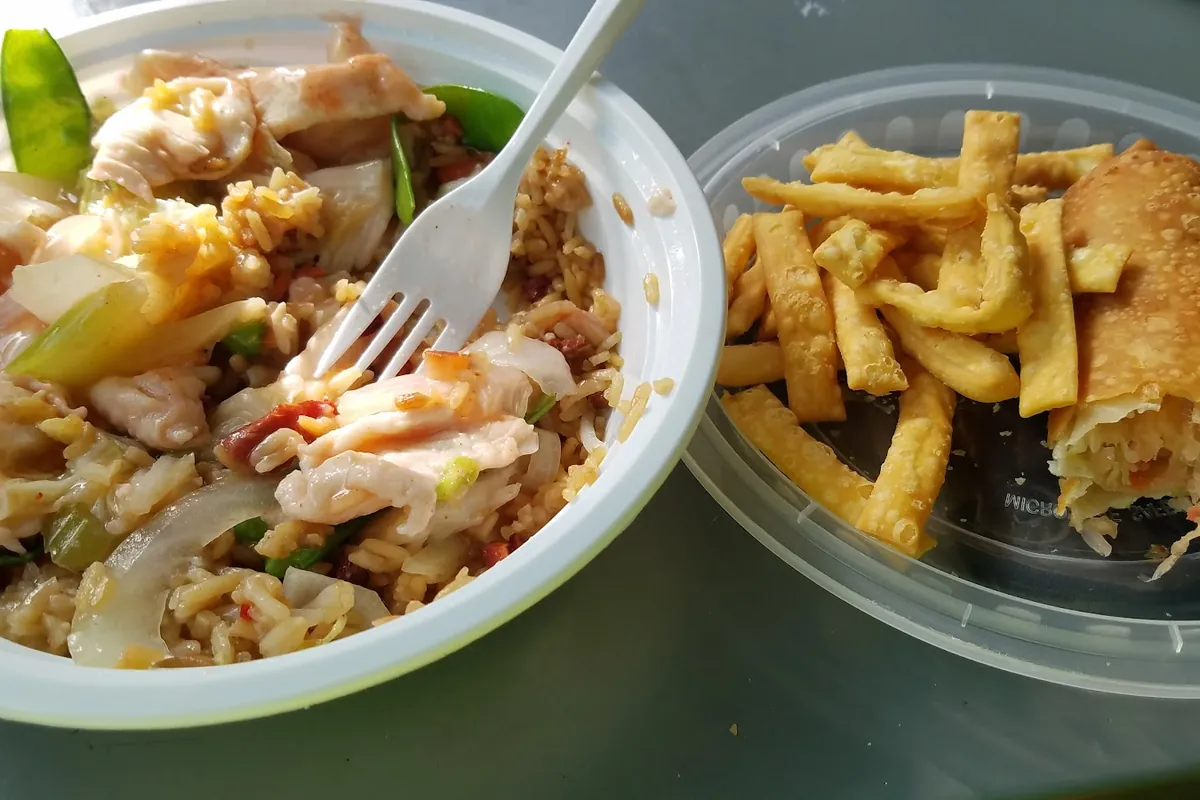 Chinese takeout dishes from Happy Wok on Lakeside Boulevard in Hopatcong, NJ
