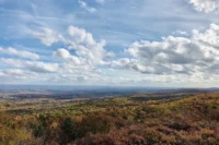 Fall foliage view across Sussex County from High Point State Park in Wantage, NJ