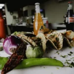 Tacos with grilled peppers, onions and cilantro at JRB Mexican Grill in Vernon, NJ