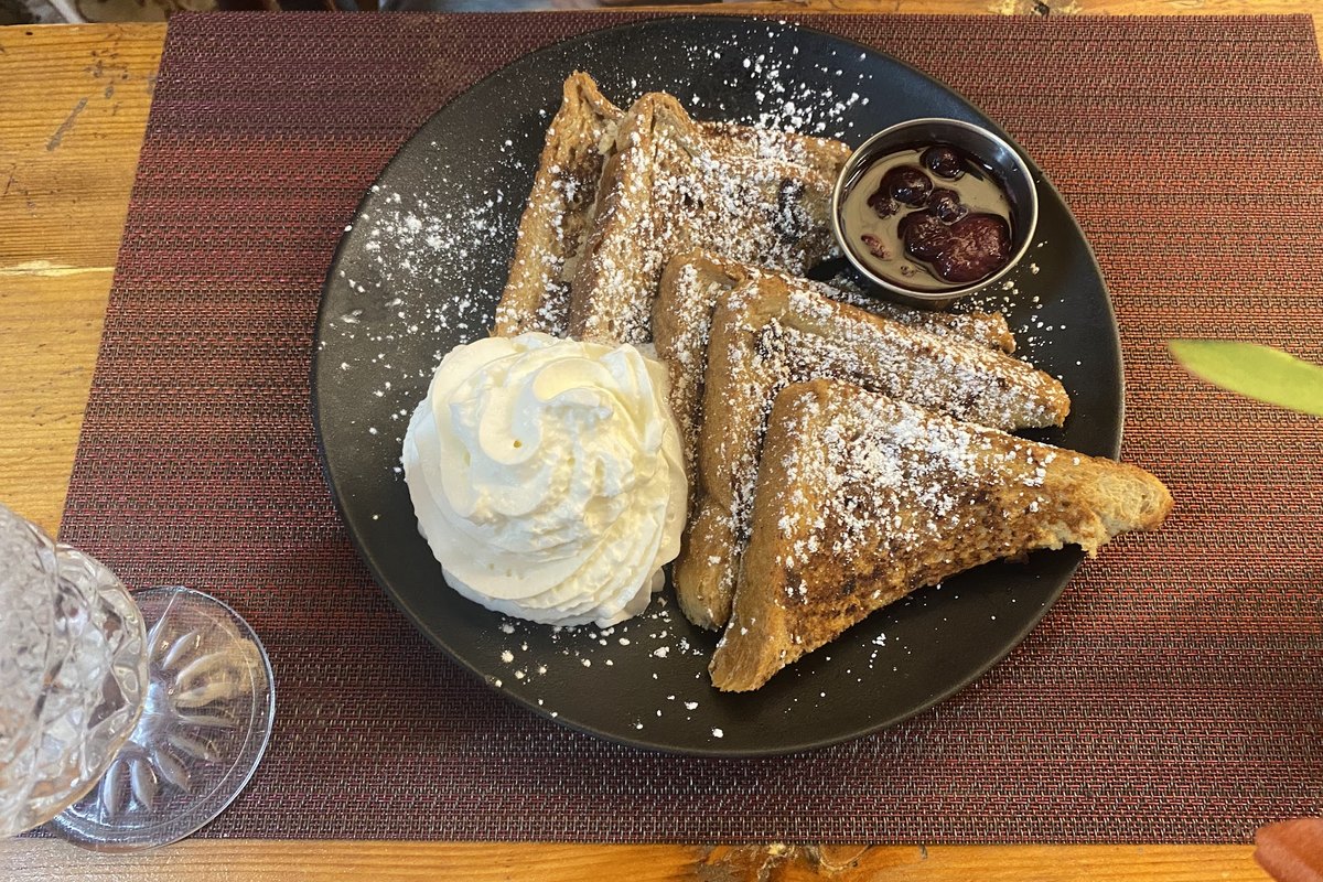 French toast with whipped cream at Lake House Cafe on Lenape Road in Andover, NJ