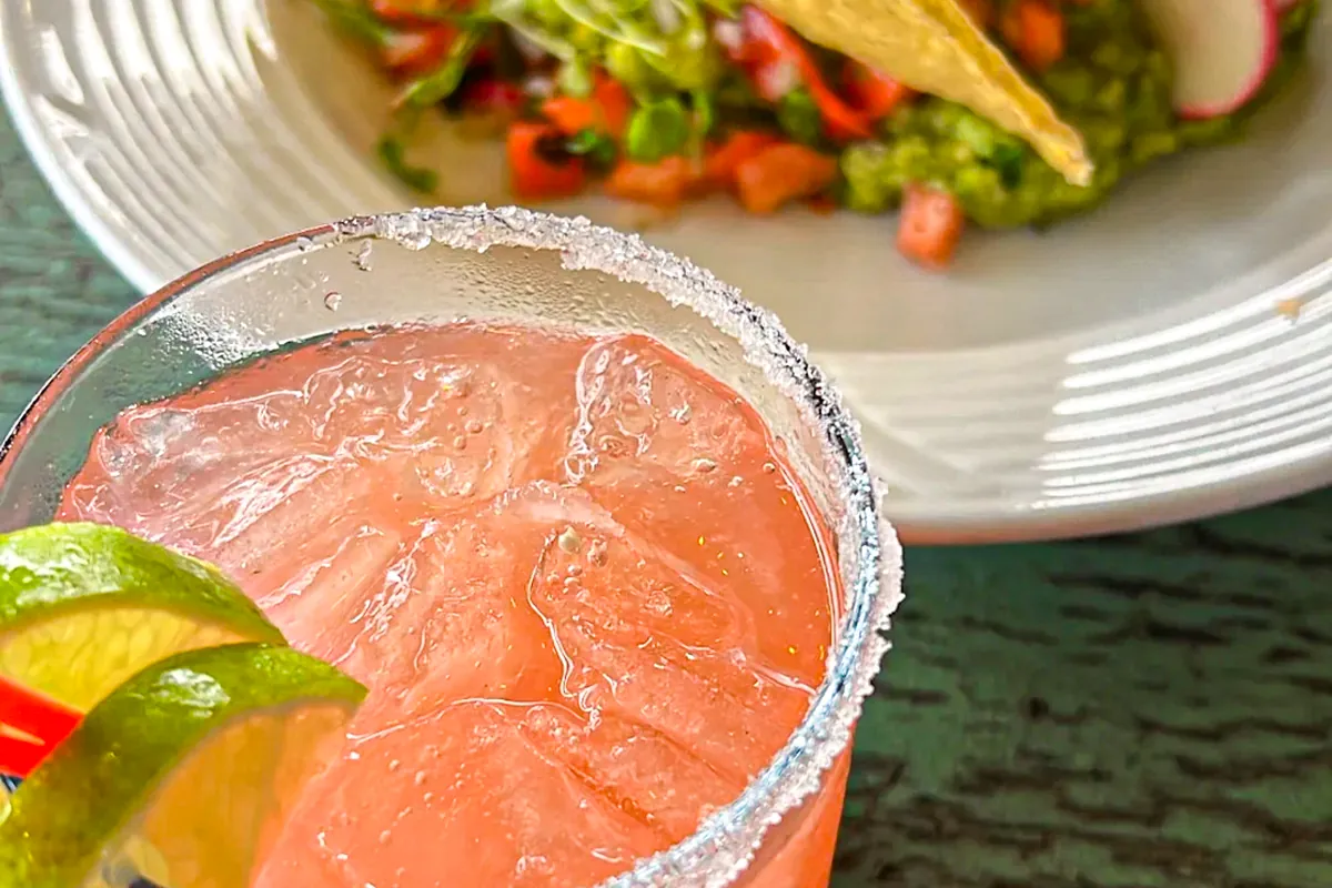Tacos and a frozen margarita at Lola's Waterfront Cocina Latina in Hopatcong, NJ