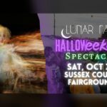 Official Lunar Faire Halloweekend Spectacle graphic for Saturday, October 24 at the Sussex County Fairgrounds