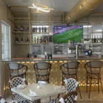 Dining room and bar at Mosaico Tavern on Tamarack Road in Byram Township, NJ