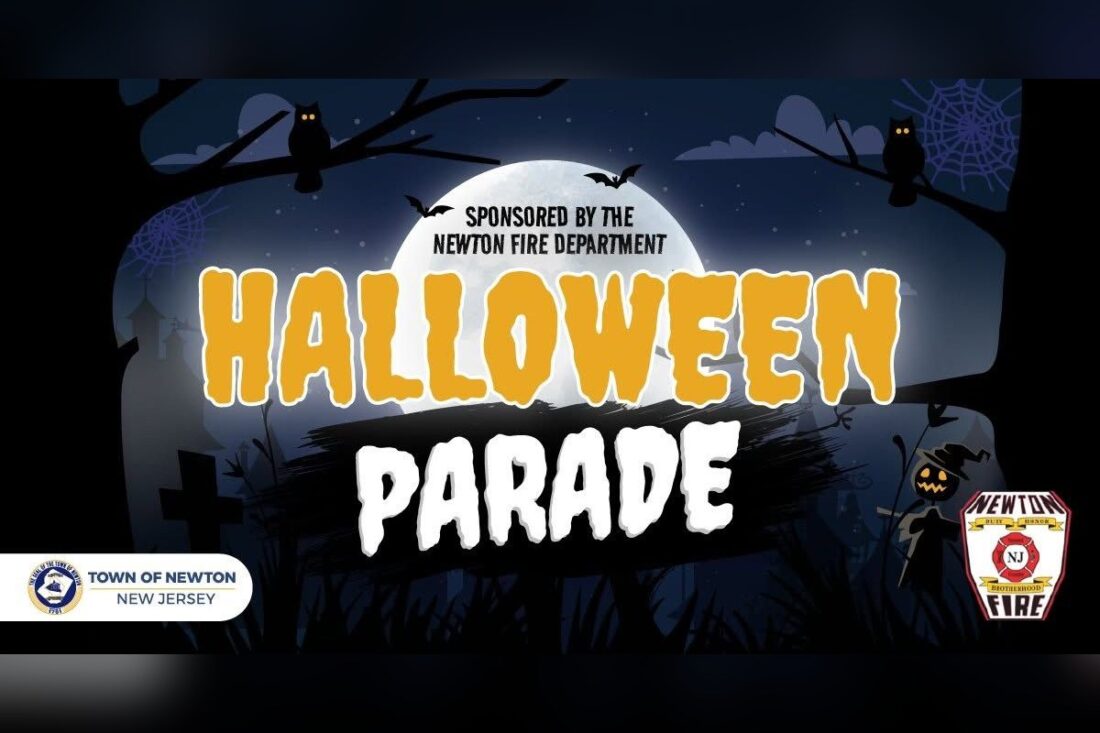 Town of Newton Halloween Parade graphic sponsored by the Newton Fire Department in Newton, NJ