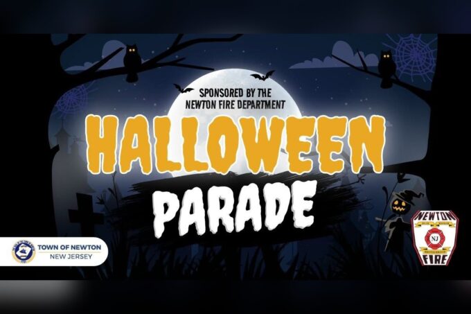 Town of Newton Halloween Parade graphic sponsored by the Newton Fire Department in Newton, NJ