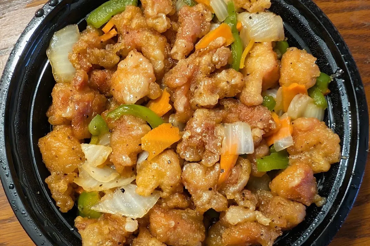 Chicken and vegetable dish from Newtown Chinese Restaurant in Newton, NJ