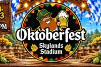 Oktoberfest at Skylands Stadium in Augusta NJ official event graphic