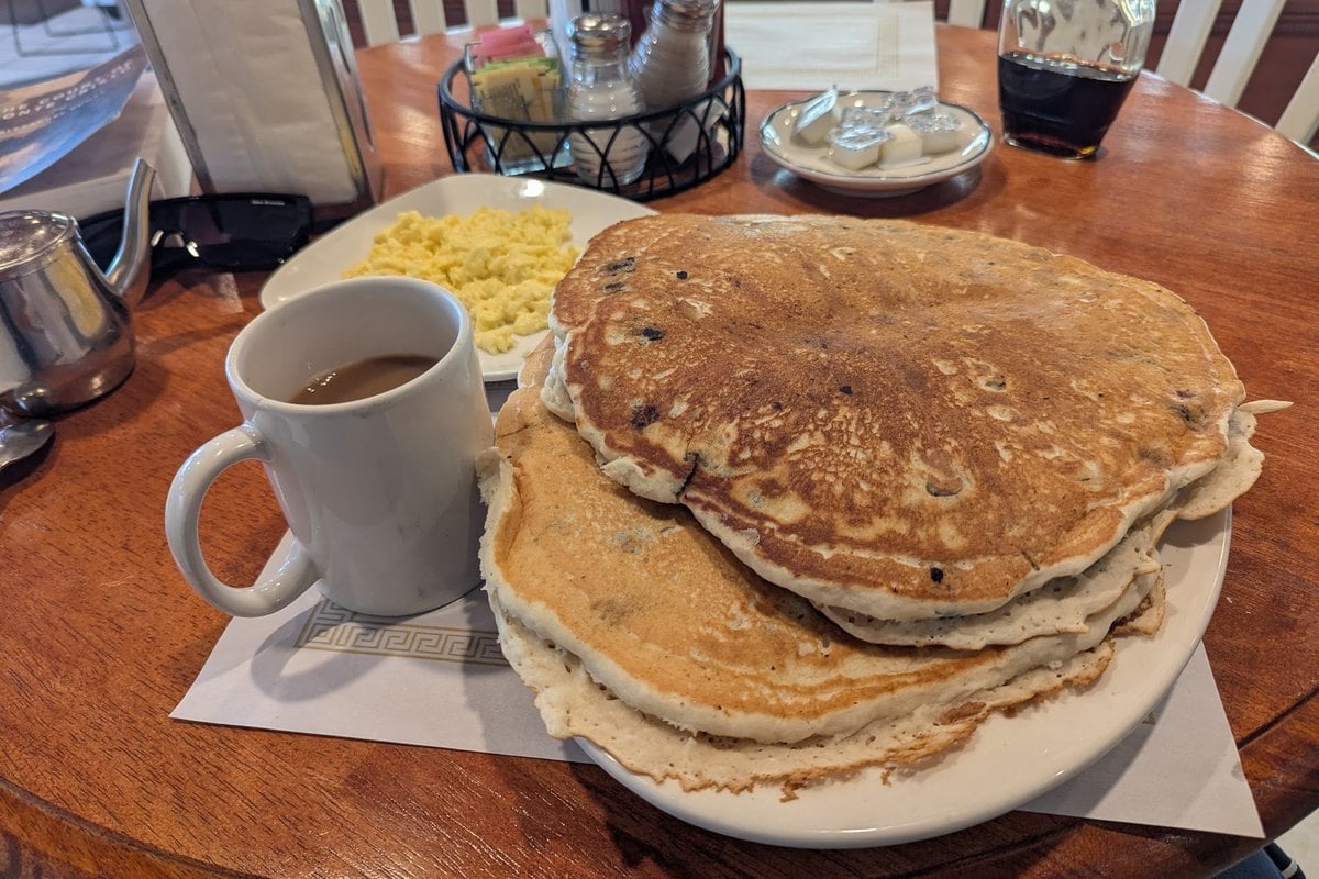 Pancakes and coffee at Old Stone in Sussex, NJ