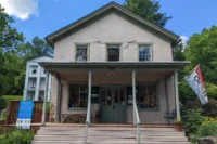 Peters Valley Gallery building on Kuhn Road in Layton, NJ, home of the Handmade Holiday Event