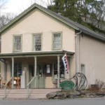 Peters Valley Store and Gallery in Layton, NJ on a late fall day with bare trees