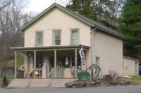 Peters Valley Store and Gallery in Layton, NJ on a late fall day with bare trees
