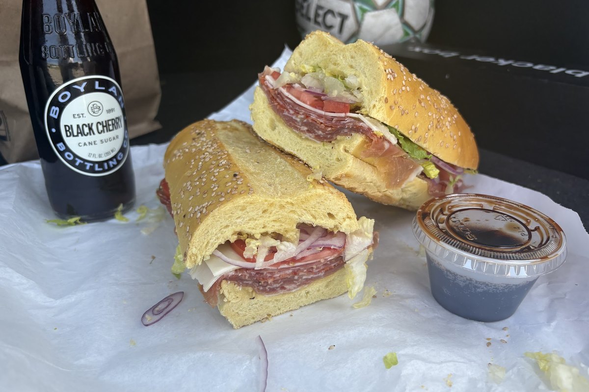 Italian subs on semolina bread at Savioli's Ravioli deli in Franklin, NJ