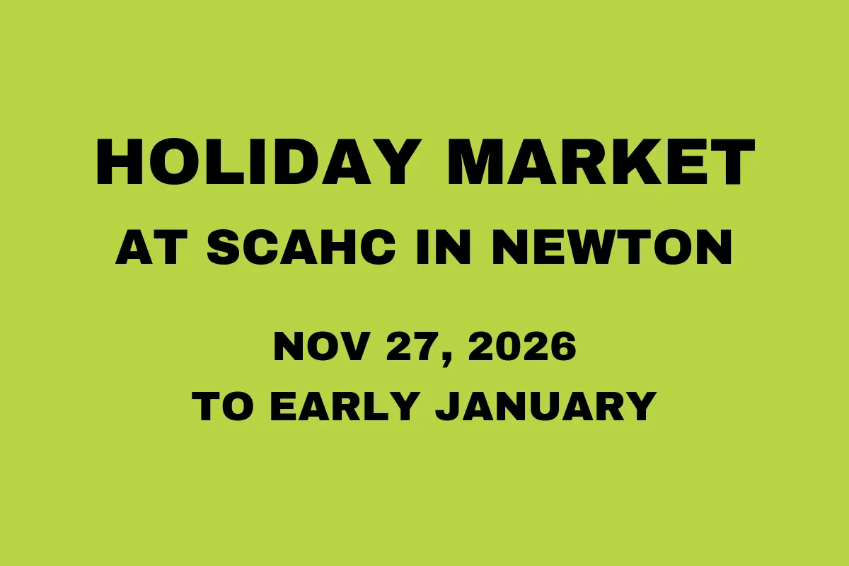 Holiday Market at the Sussex County Arts and Heritage Council gallery in Newton, NJ, opening November 27, 2026