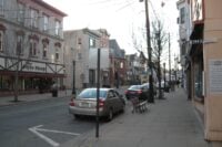 Spring Street downtown Newton NJ along the Halloween Parade route