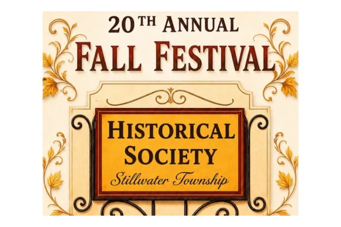 Official 20th Annual Fall Festival graphic for Stillwater Township Historical Society Oct 10