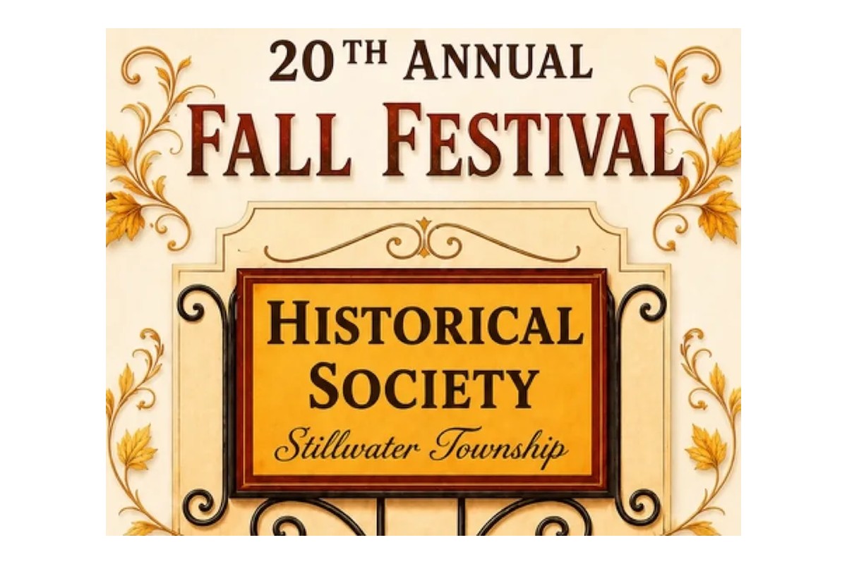 Official 20th Annual Fall Festival graphic for Stillwater Township Historical Society Oct 10