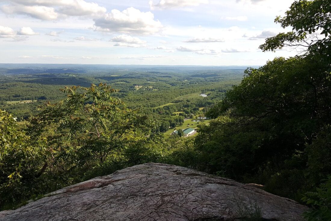 View over the Kittatinny Valley from Sunrise Mountain in Stokes State Forest, NJ