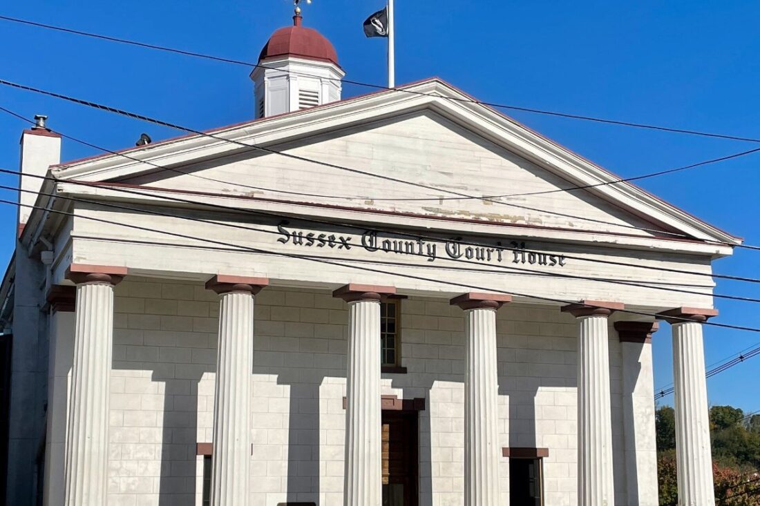The 1847 Sussex County Courthouse in Newton, the county seat of Sussex County, NJ