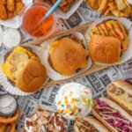 Smash burgers, deep-fried hot dogs, onion rings and fries at The Quarry Grill in Franklin, NJ